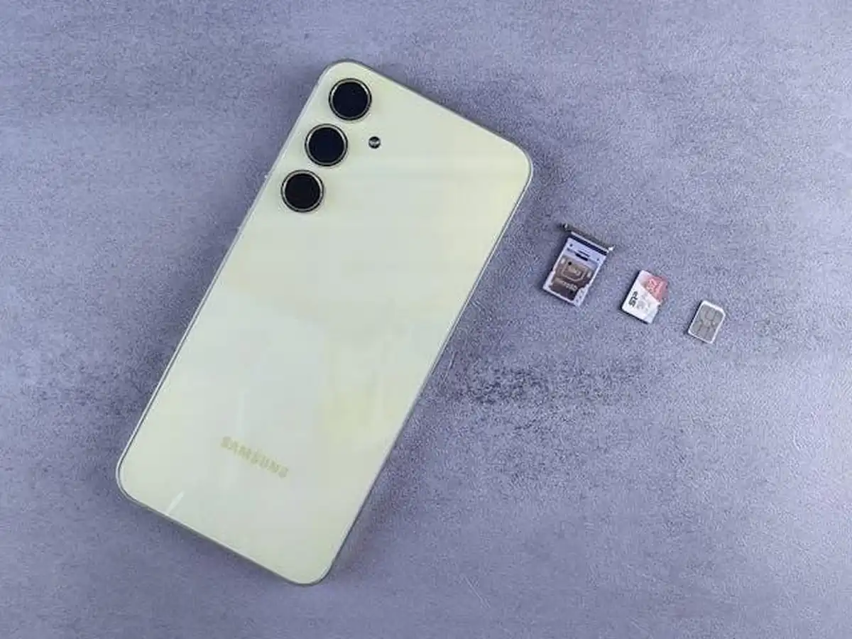Image showing a sim tray and two sims out of phone
