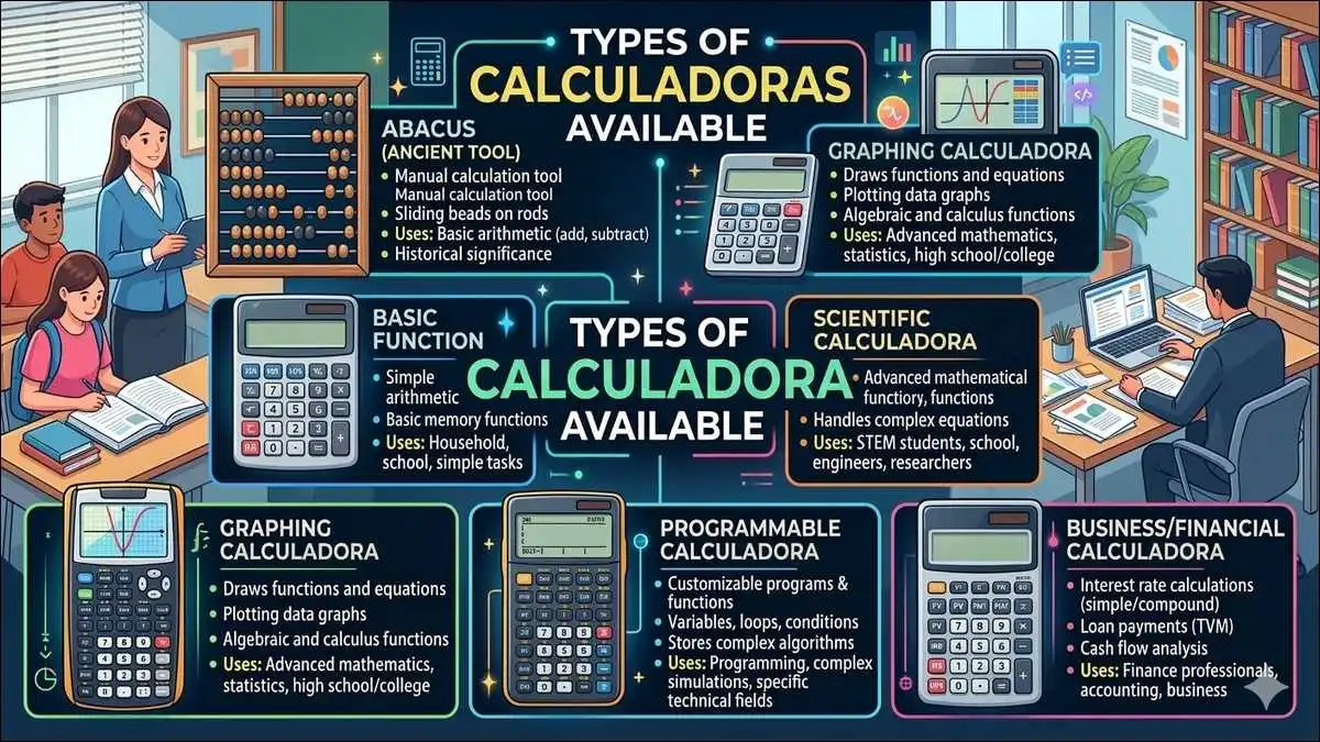 Types of Calculadora Available these days